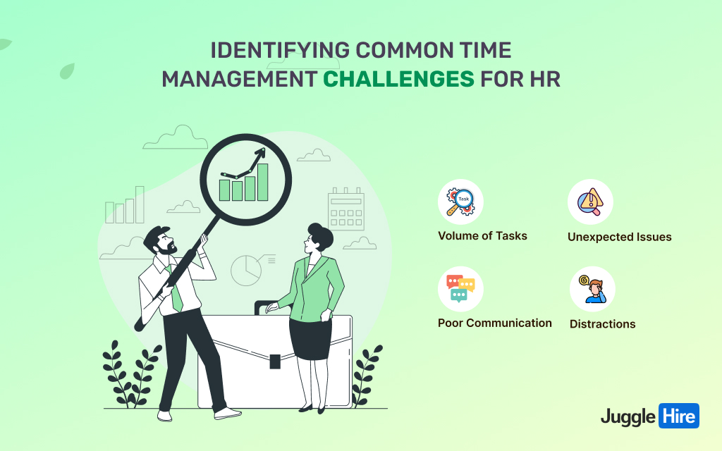 two people are trying to identify common challenges in time management strategies for HR professionals